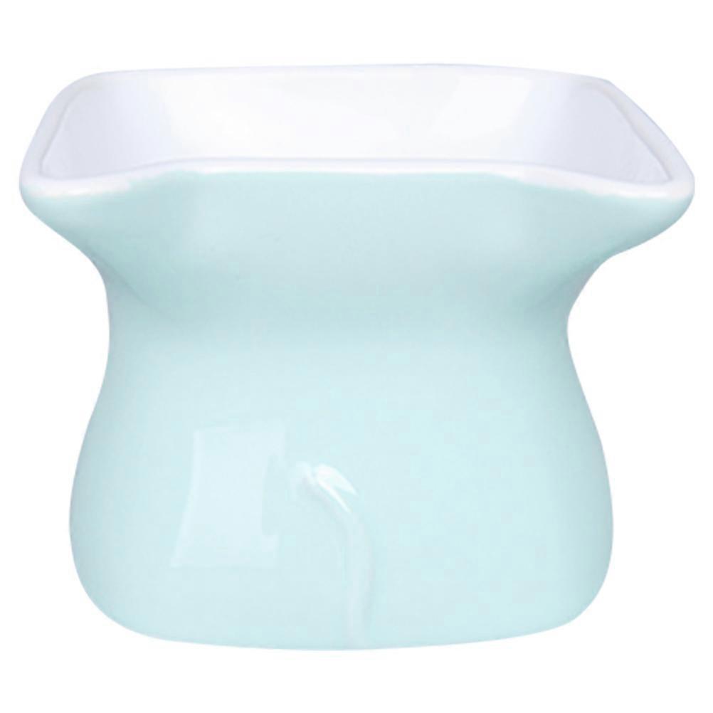Cat Bowl Ceramic Pet Feeder for Cervical Support Feeding Blue