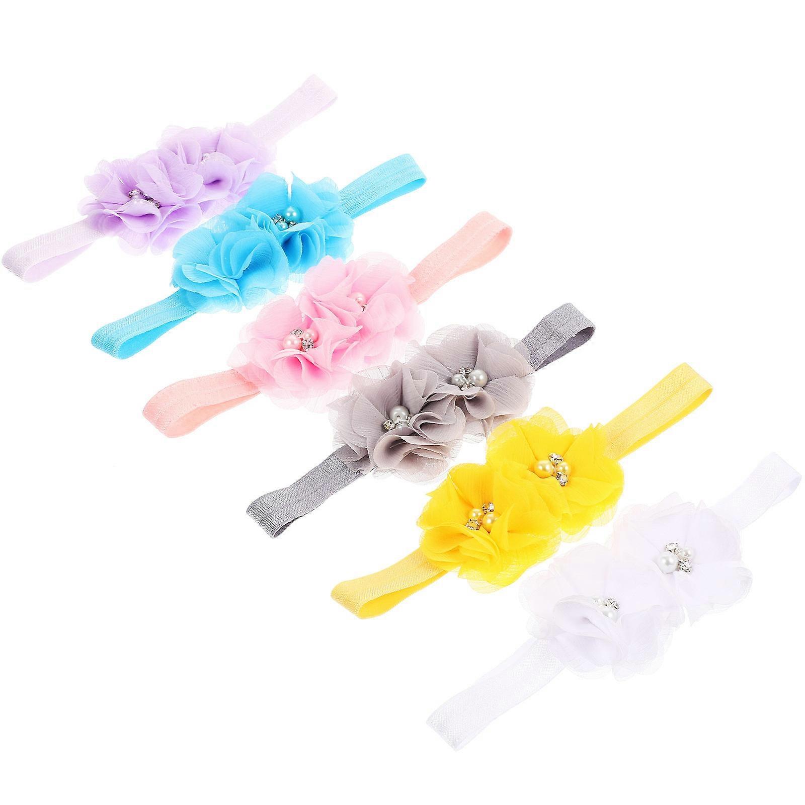 Assorted Color Infant Hair Bands for Baby Use 12Pcs Cloth Headbands