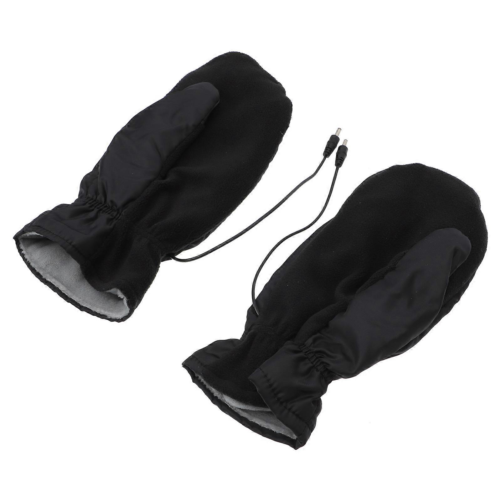 Outdoor Heating Mitts for Skiing Riding 2Sets Black Gloves