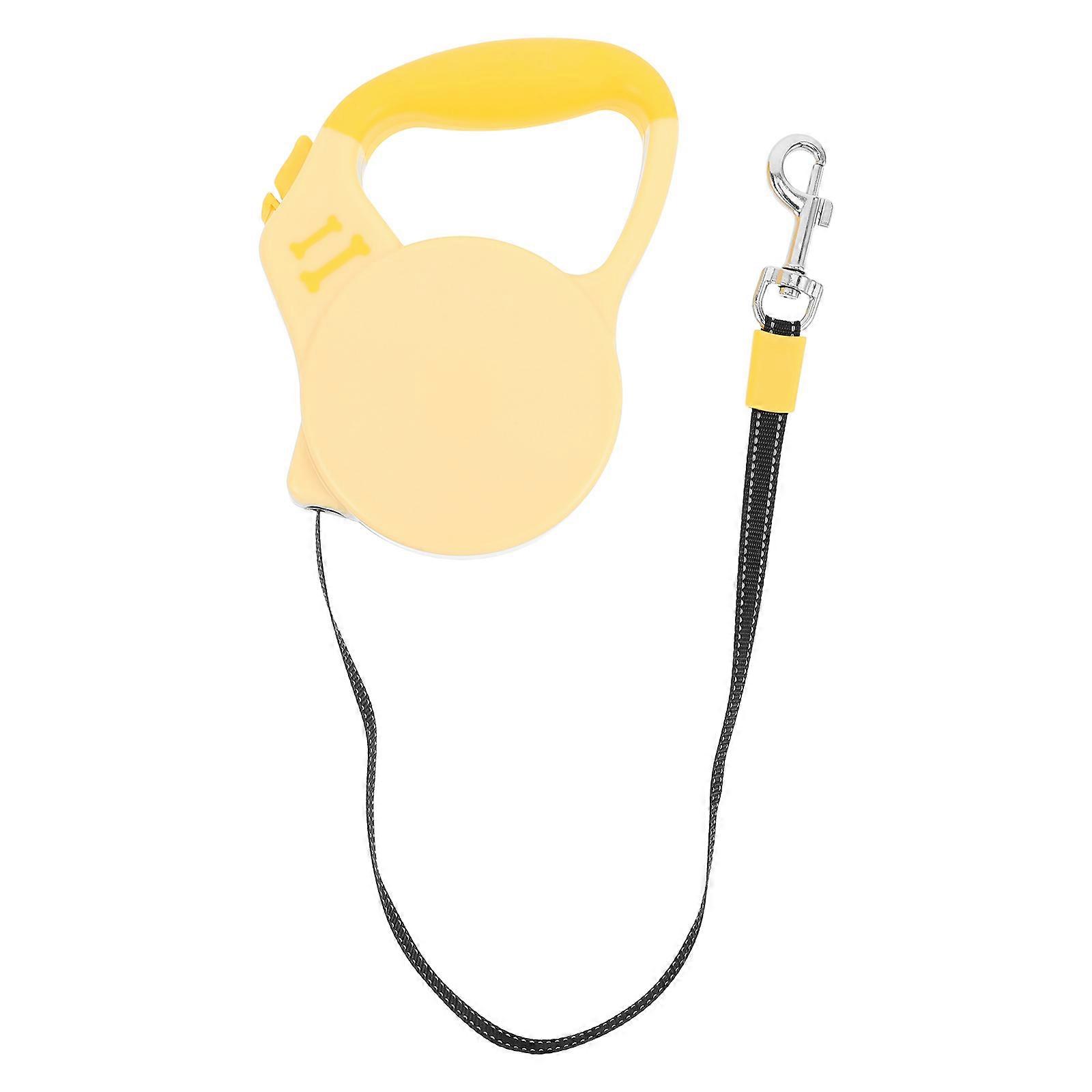 Durable Dog Leash Automatic Retractable for Walking Nylon Leash Yellow