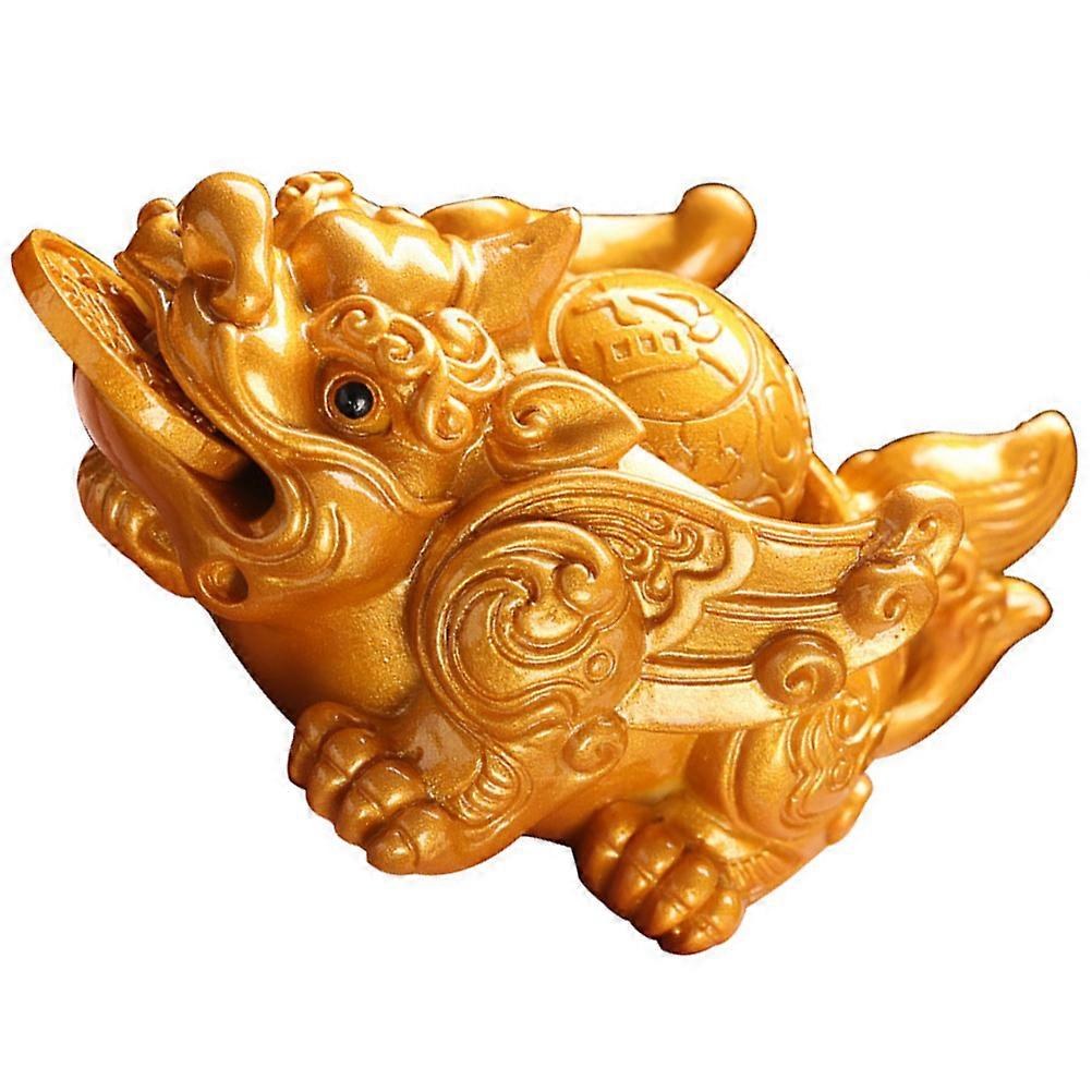 Ancient Animal Changing Color Tea Tray 4Pcs Rectangular Ornamental Decor for Teapot Tea Table