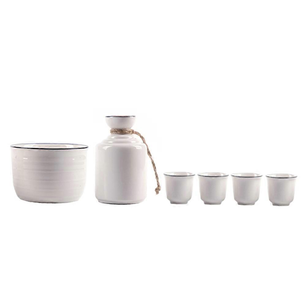 Ceramic Cup With Lid Japanese Style Sake Set Porcelain Sake Cups Home Use 11.20X6.80X6.80CM Warming 1Set