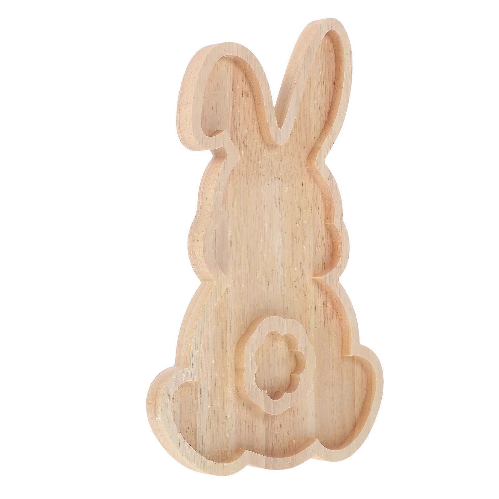 Farmhouse Bunny Serving Board for Decorative Use in Spring Made of Wood with Craftsmanship 1Set