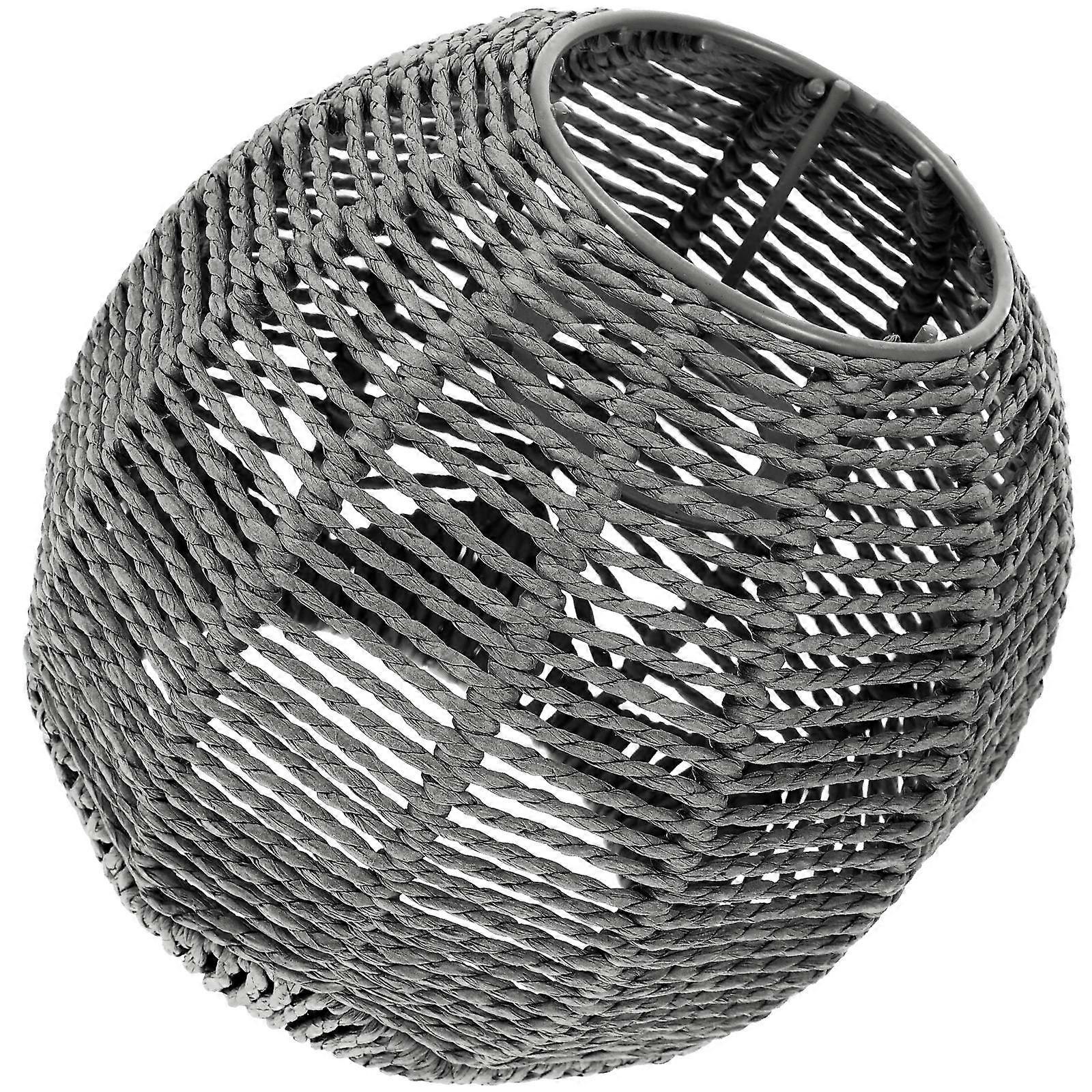 Grey Woven Lampshade for Pendant Lamp Replacement Shade