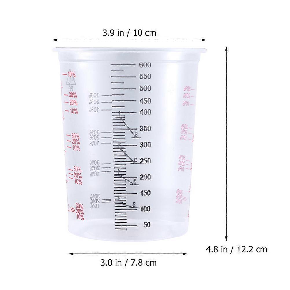 Paint Measuring Cups Clear Measuring Cups High Temperature Resistance 600ML