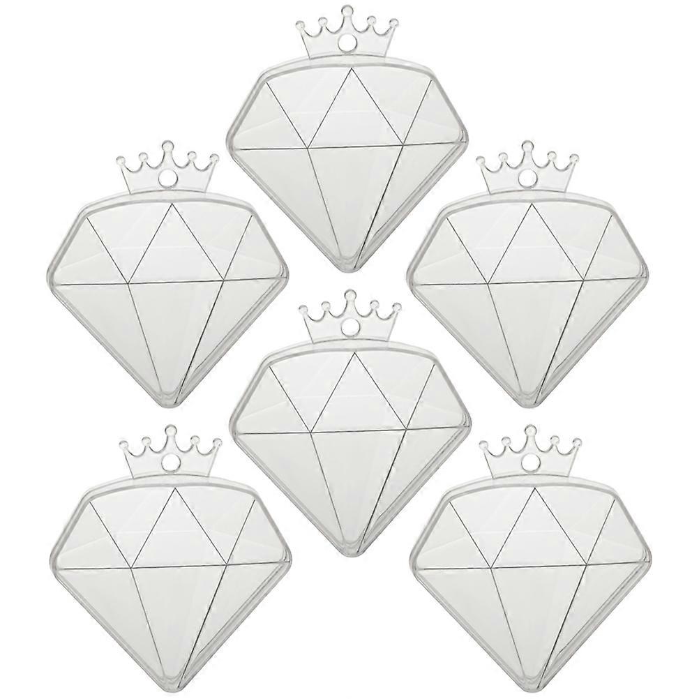 Crown Shaped Candy Box Candy Wrapping Accessory Food Storage Transparent 24Pcs