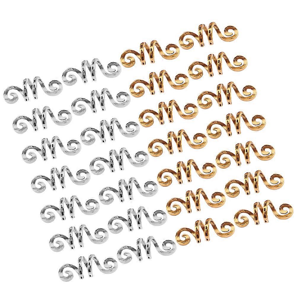 Alloy Hair Rings for Braid Jewelry designed for Women with 40Pcs Hollow Retro Accessories in Assorted Color