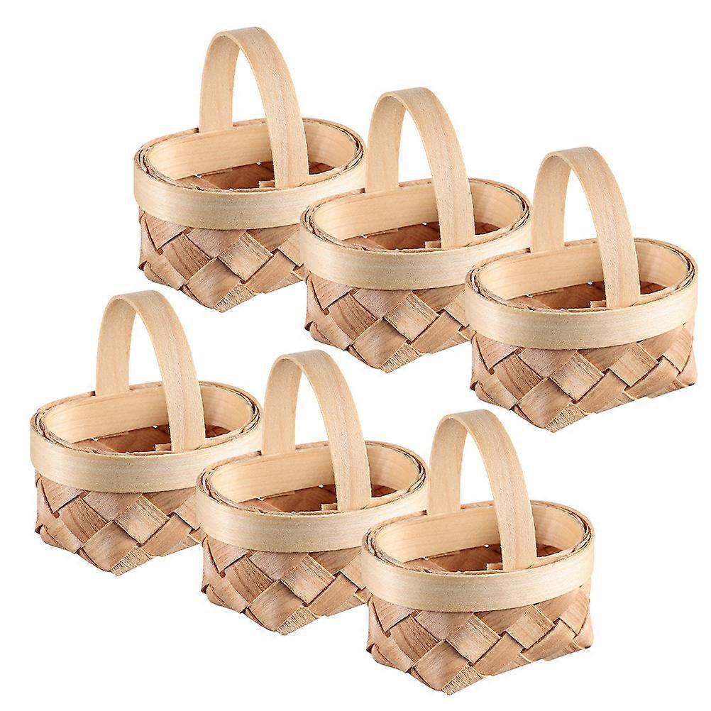 Handwoven Mini Wooden Baskets for Storage Use Durable 30Pcs Collection