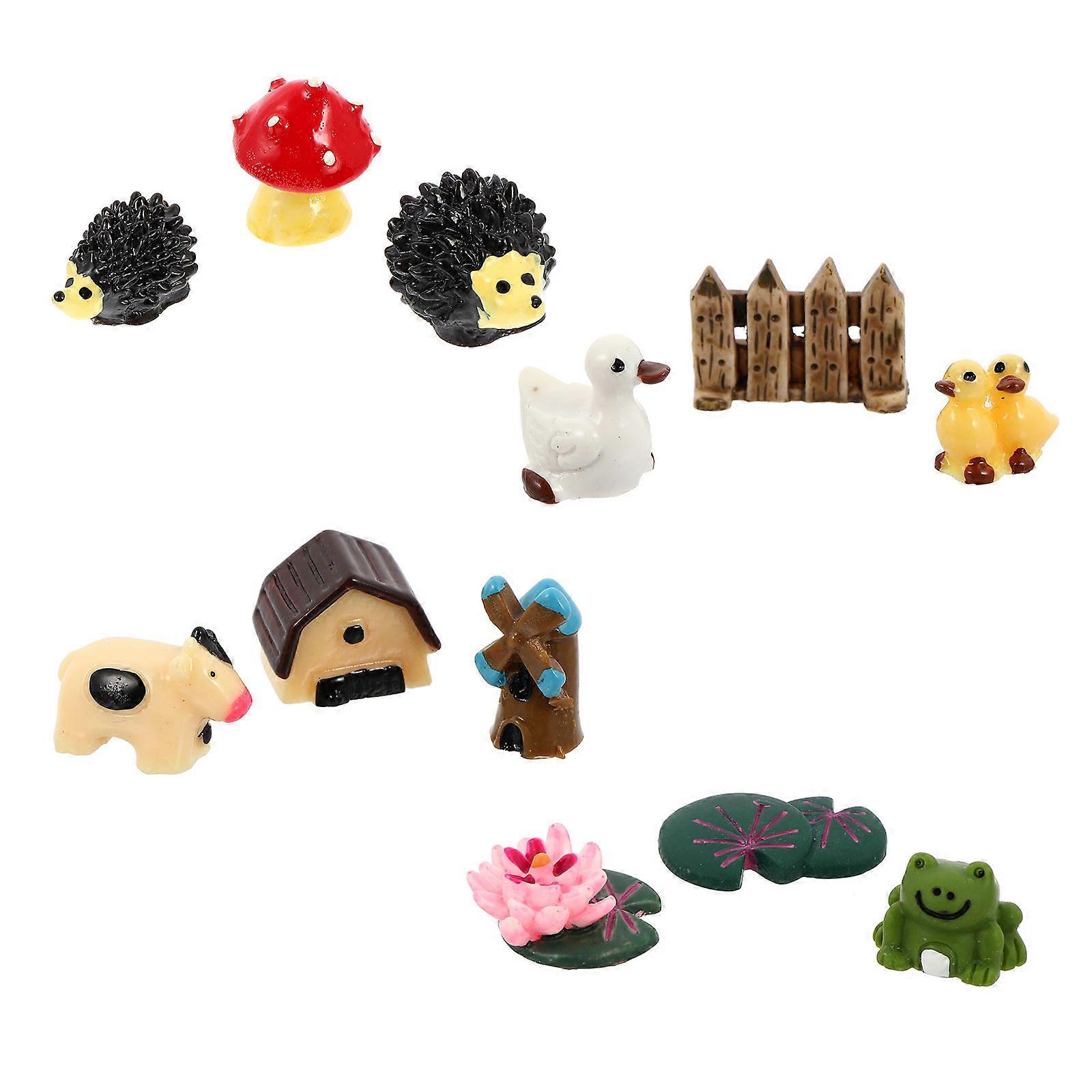 Miniature Ornaments Resin Ornament for Decoration 8Sets