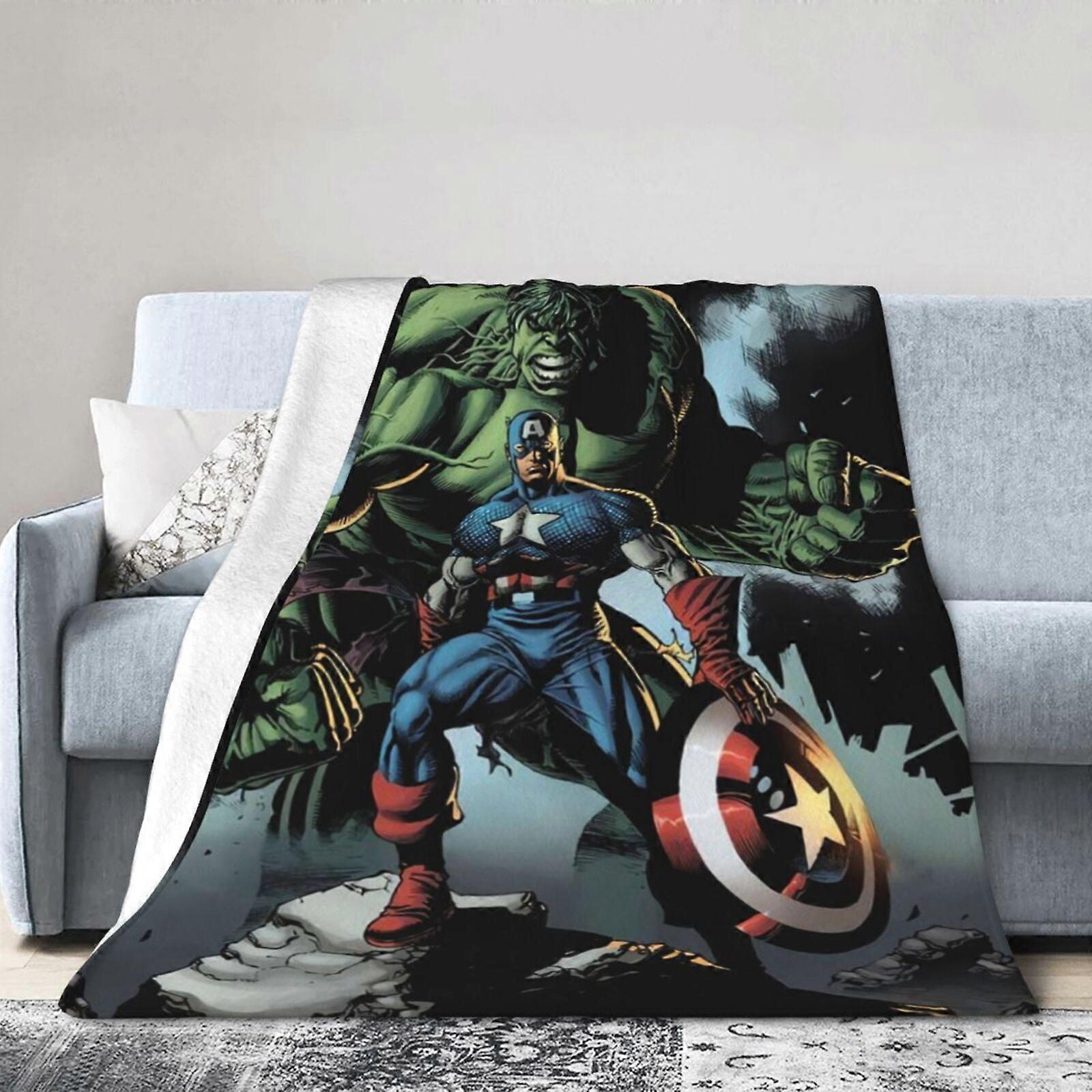 Captain America Hotel Blanket, Anime Blanket For Bed, Sofa Blanket, Ultra Soft Fleece Blanket For Bedroom Living Room, 60 X 50 Inches