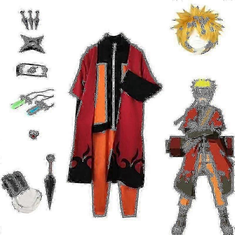Kakashi Cosplay kostým Uzumaki oblečení Shippuden Druhá uniforma a čelenka Kunai dospělý Halloween oděv Vánoce