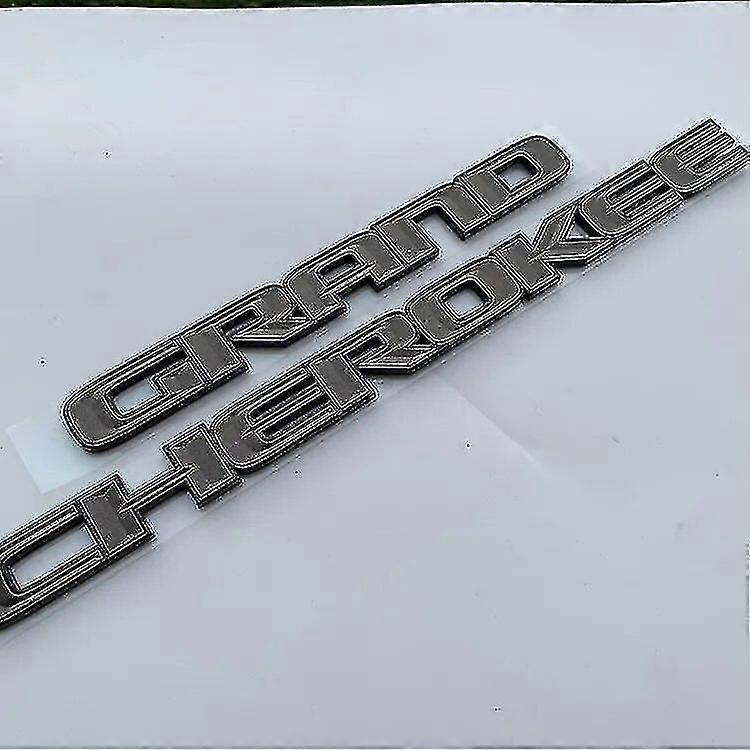 3d ABS الكروم الأسود شعار جراند شيروكي شعار الحروف لوحة شارة باب السيارة صائق لسيارة جيب جراند شيروكي ملصق الملحقات