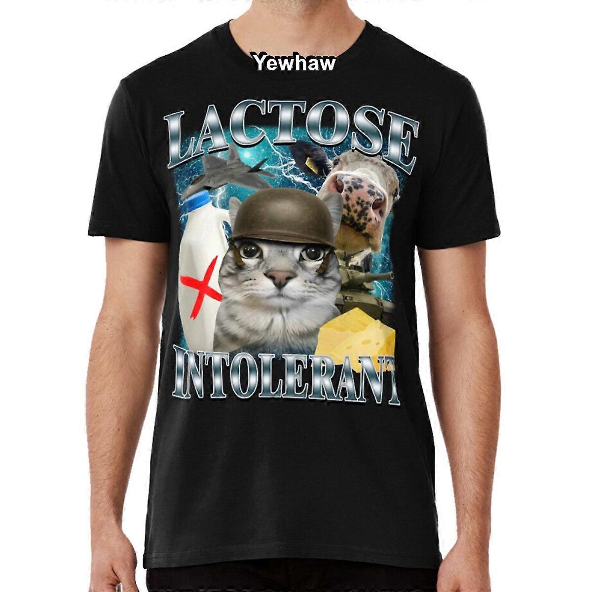 Lactose Intolerant Funny Cat T-shirt