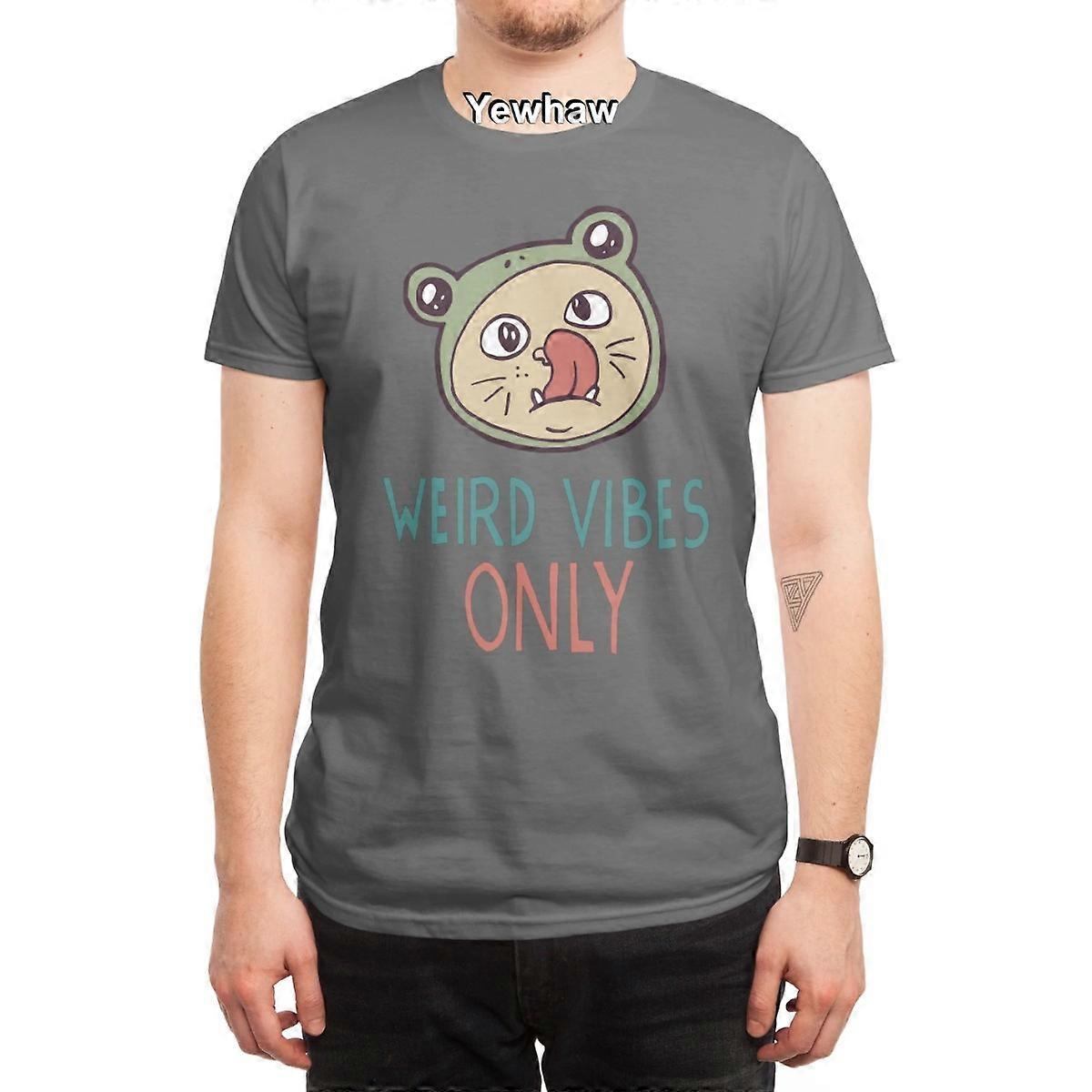 Weird Vibes Only T-Shirt quirky frog hat playful text humor