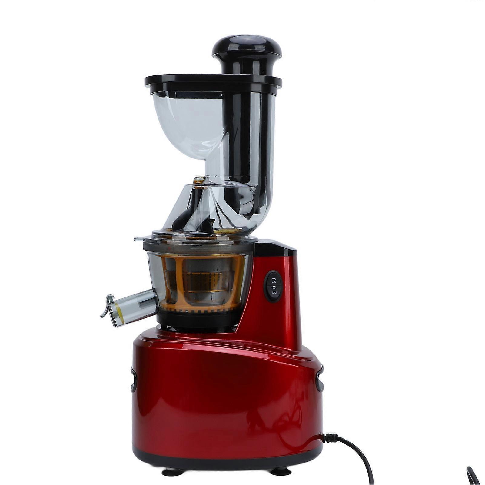 Electric Juicer Red 500W 65Db Slow Masticating Multifunctional Wide Mouth Juice Extractor for Fruits Vegetable 