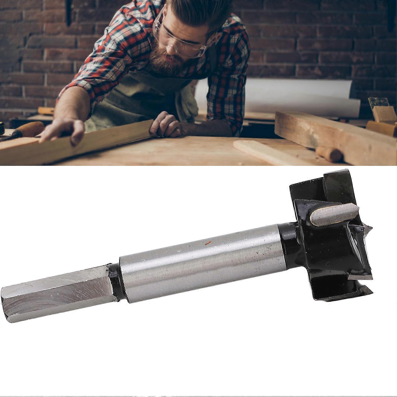 35mm Hinge Boring Bit 3 Flute Cemented Carbide Incisive Efficient Forstner Drill Bit for Furniture Wood 