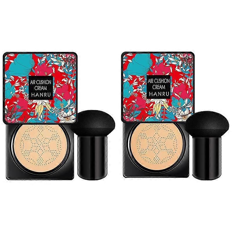 Hydrating Mushroom Cushion BB Cream, Moisturizing Foundation with Concealer and Skin Protection, Ideal for Daily Use and Gifting