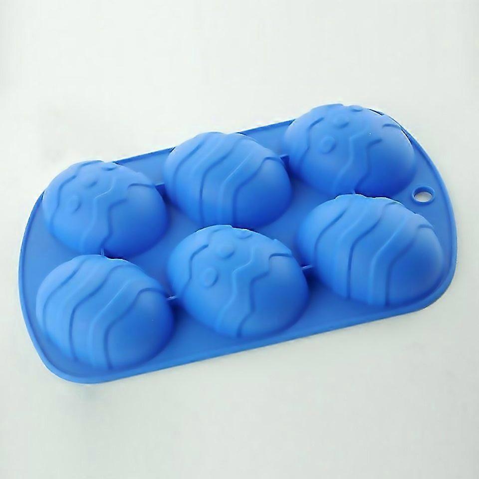 For 6 Cup Eggshaped Silicone Bunmuffin Mould Non Stick Tray Baking