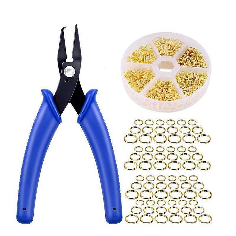 690Pcs DIY Split Ring Pliers Double Closed Jump Rings Craft