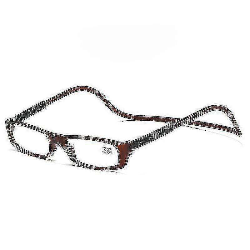 Folding Magnetic Reading Glasses Snap Click Front Neck Hanging Spectacles