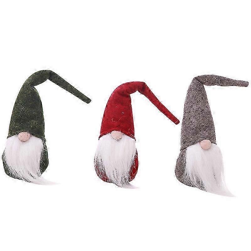 Nordic Christmas Gnomes 3pcs Plush Decorations for Table Display