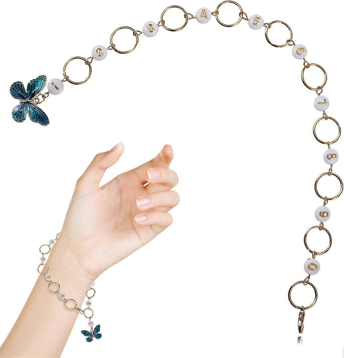 Knitting Row Counter Chain 0~9 Number Stitch Markers Row Counter for Knitting UK Stitch Counters for Crocheting Weaving Sewing Handmade Accessories