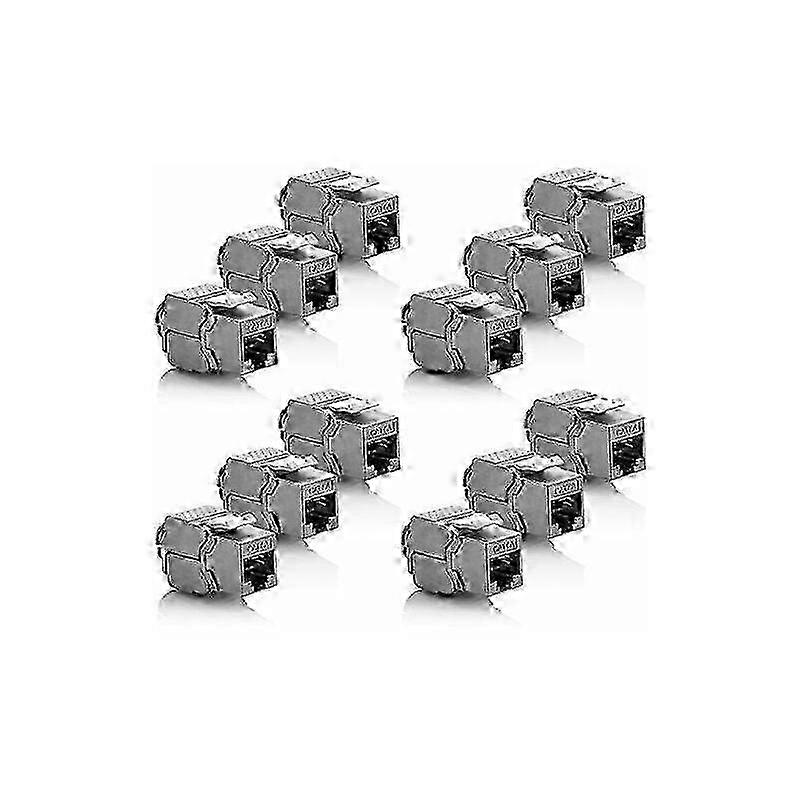 Elegant Shielded Cat6A Keystone Jack, Toolless for Easy Installation, Modular RJ45 Female Design for Universal Compatibility, Slim Profile for