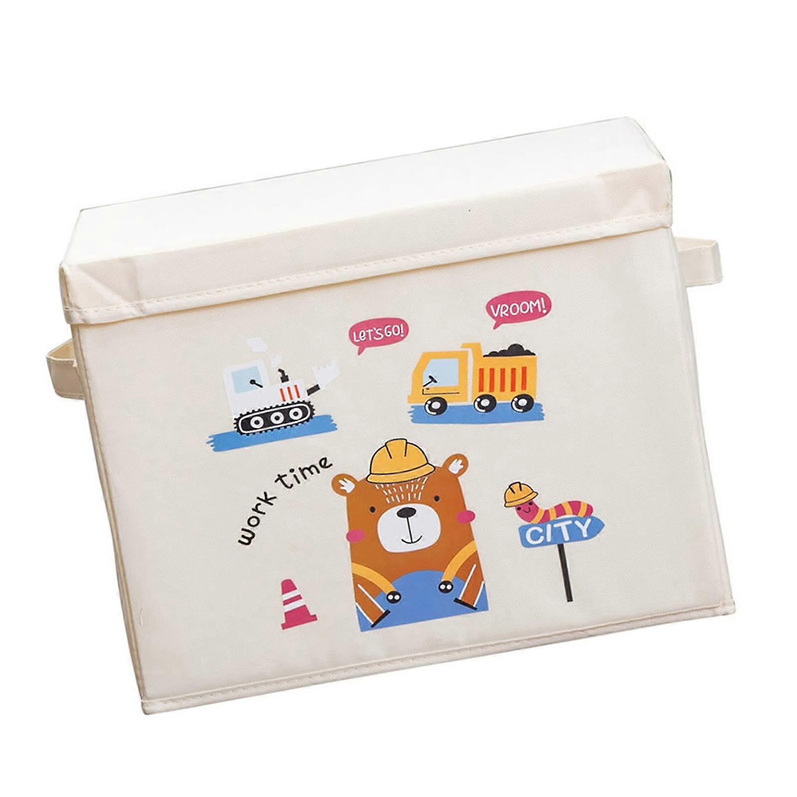 Multipurpose Kids Storage Set Animal Pattern Foldable Containers Toy Storage Bins for Toy Management Multicolor