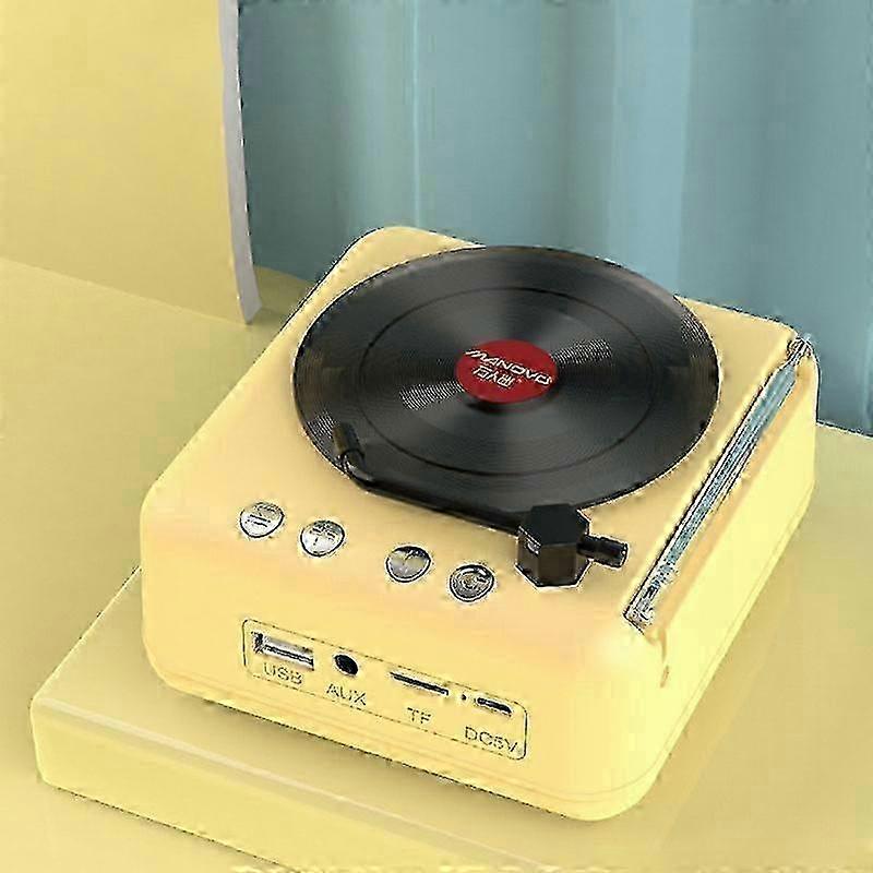 Manovo H3 Macaron Vinyl Record Player Bluetooth Speaker Retro Radio Stereo