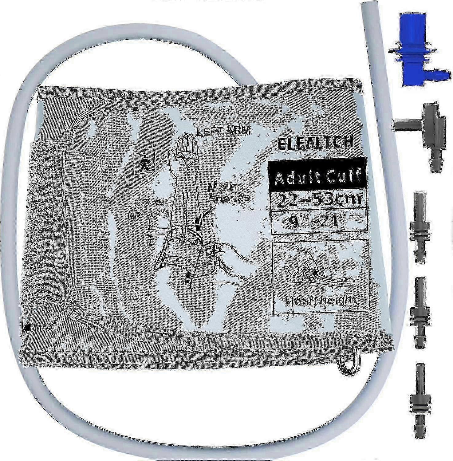 Improved XL Blood Pressure Cuff for Omron Monitors - 22-53cm Replacement Cuff for Large Arm Circumference