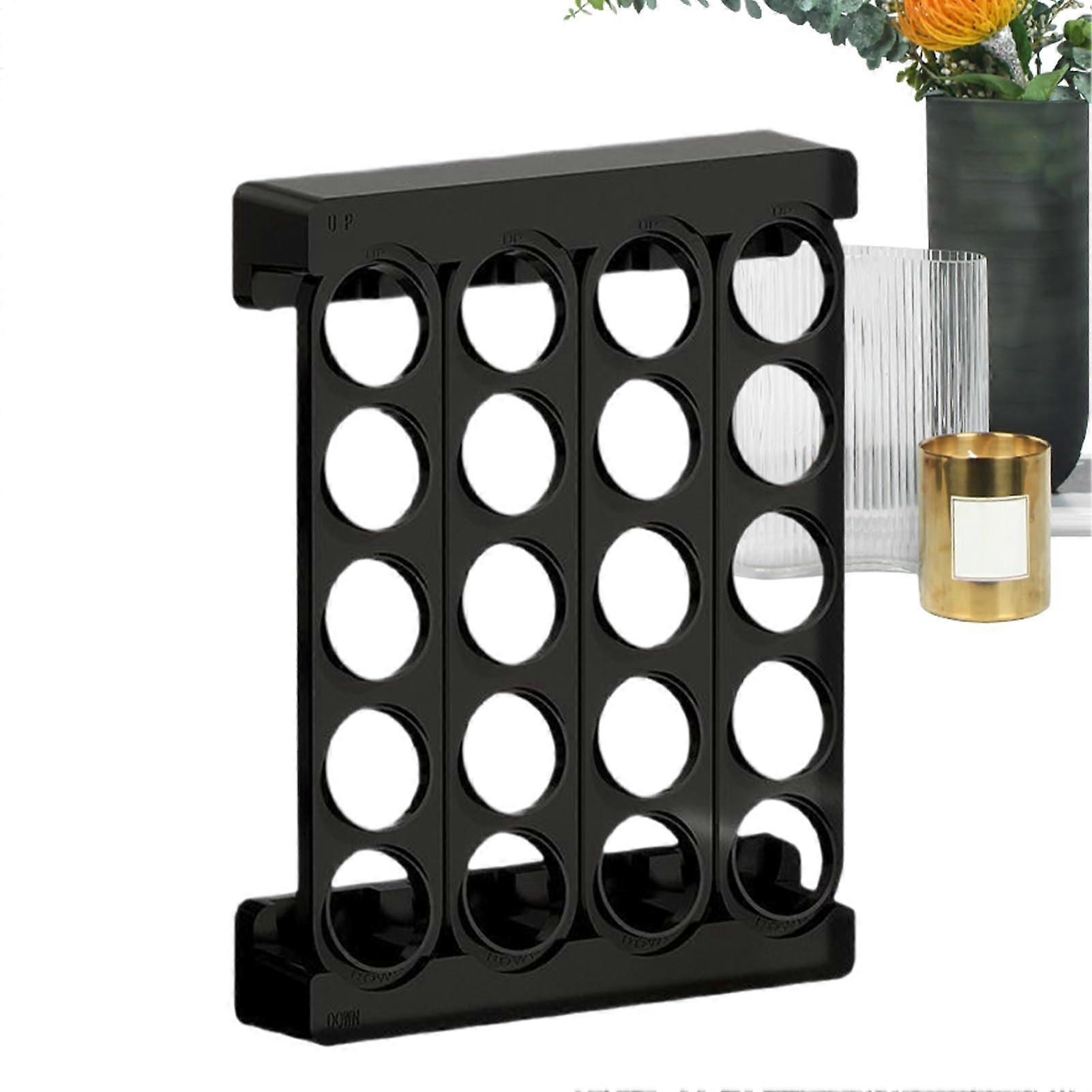 Coffee Pod Holder with 50 Pod Capacity, SpaceSaving Counter Stand for Kitchen, Office, Bar – Black