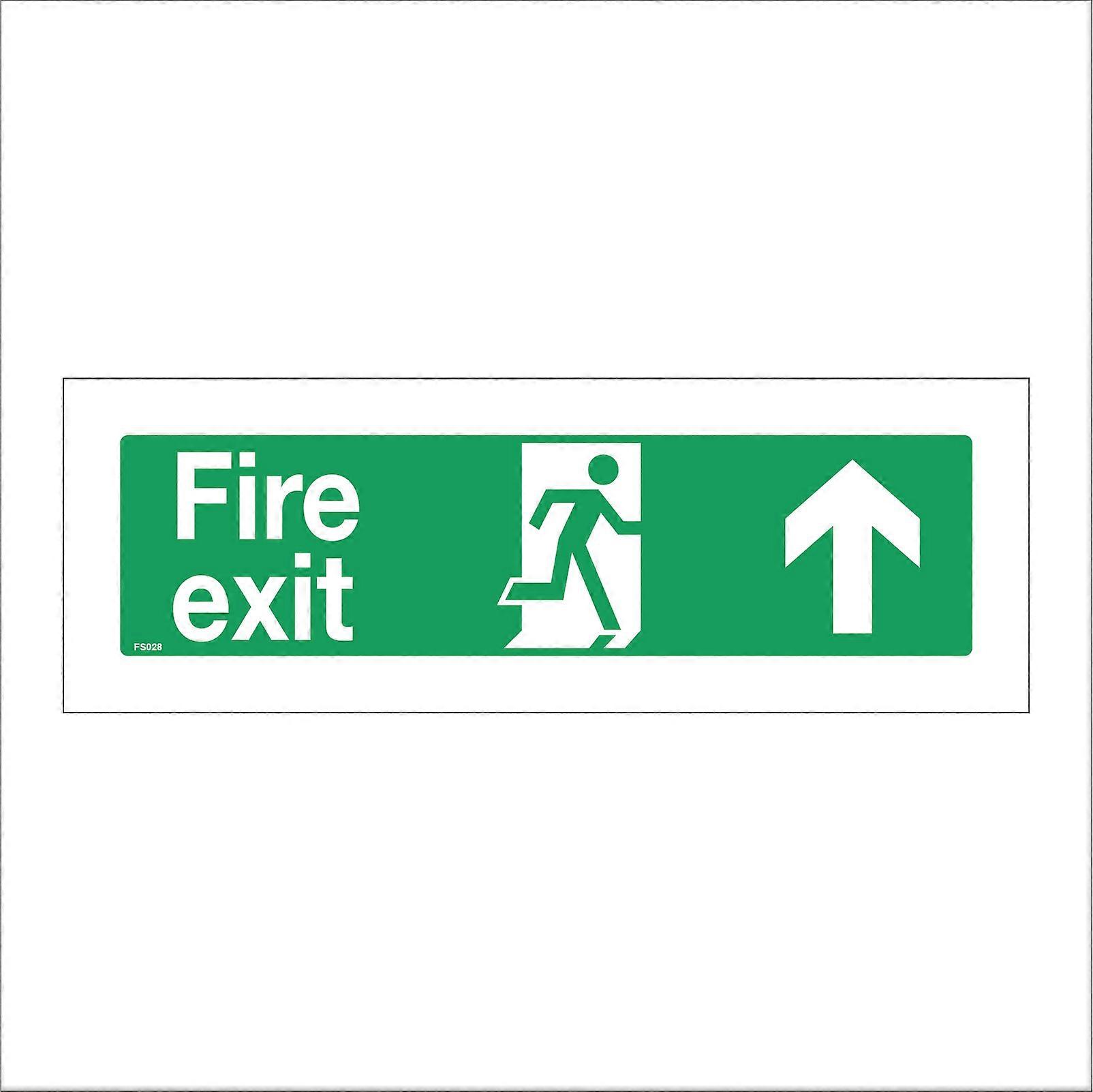 FS028 Fire Exit Ahead Sign with Running Man Door Arrow