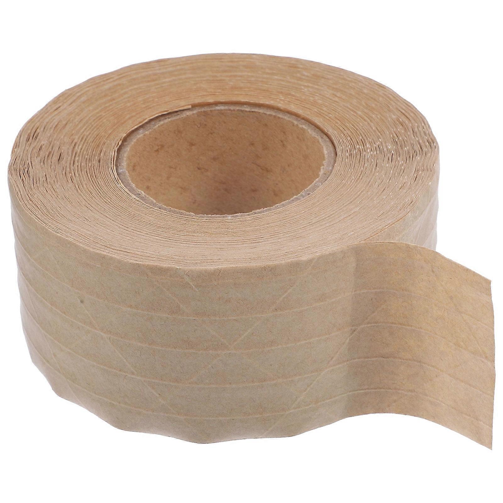 1 Roll of Water Activated Sealing Tape Writable Kraft Packing Tape Multi-use Adhesive Packing Tape