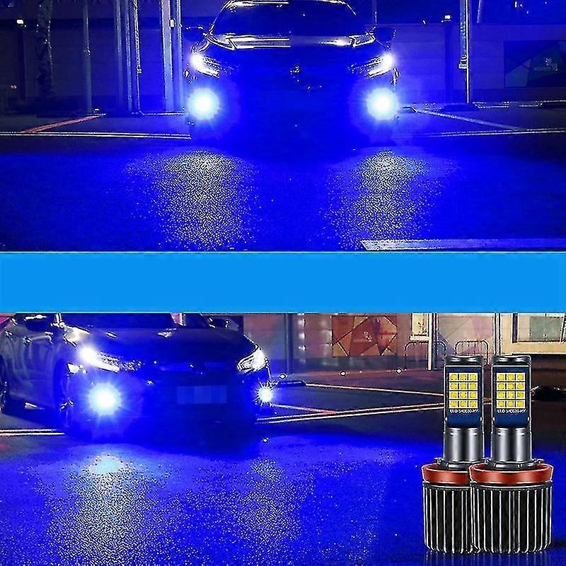 2 db LED ködlámpa izzó H8 H11 H3 H27 880 881 9005 HB3 9006 HB4 12V citromzöld
