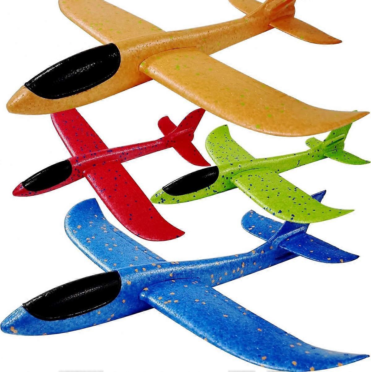 4 Pack Airplane Toys,18.9"foam Glider Plane,manual Throwing,fun Plane