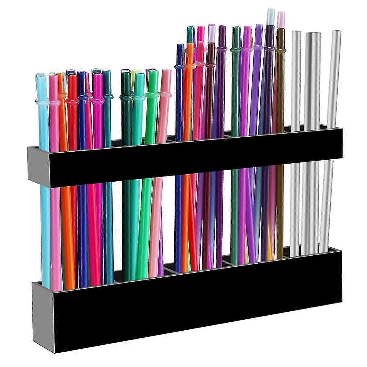 Large Acrylic Straw Holder Small Kitchen Accessories Container B 