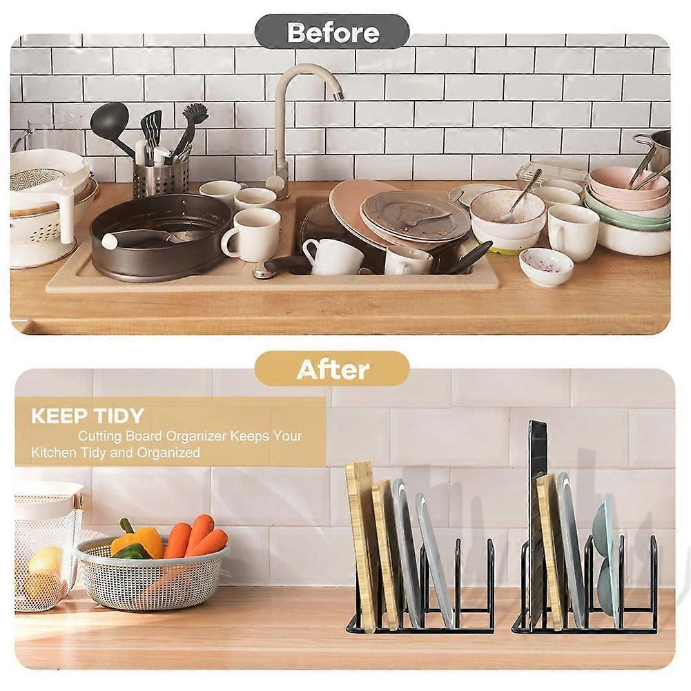 Cutting Board Organizer, [2-Pack] Cutting Board Holder Rack Baking Cookie Pan Sheets Cooling