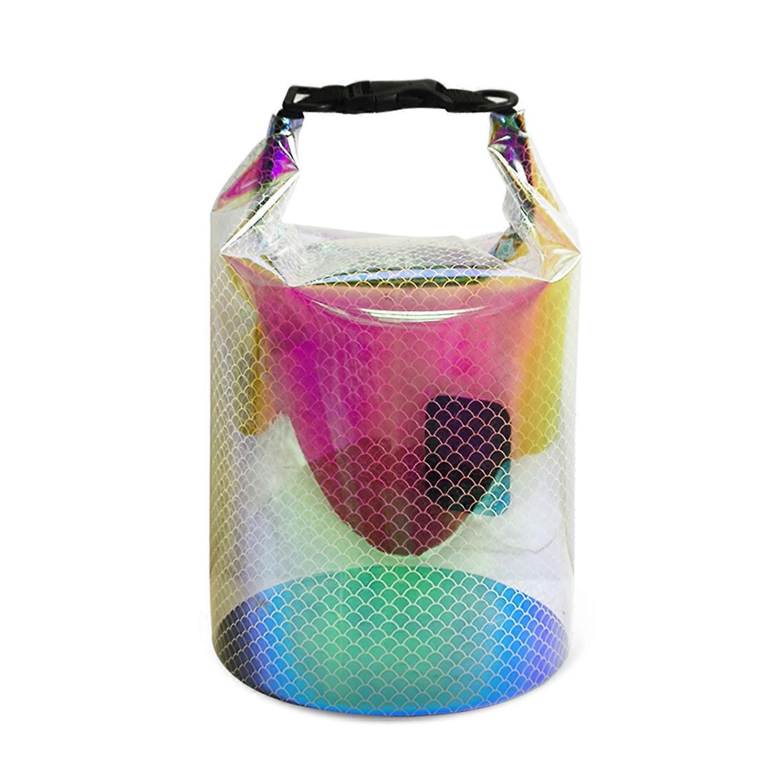 Jikaix Waterproof Dry Bag 10L Large Capacity Foldable Design Roll Top Sea Floating Backpack with Adjustable Shoulder Strap