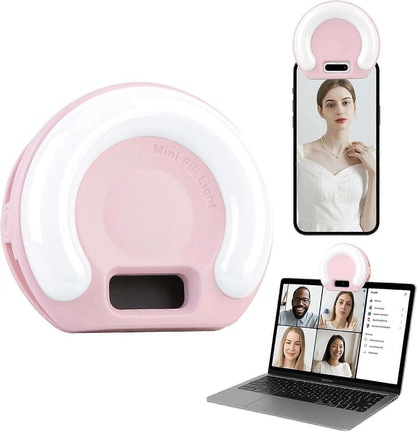 Portable Selfie Light, Lighting with Clip for Content Creator, Phone/Laptop Essentials Recording