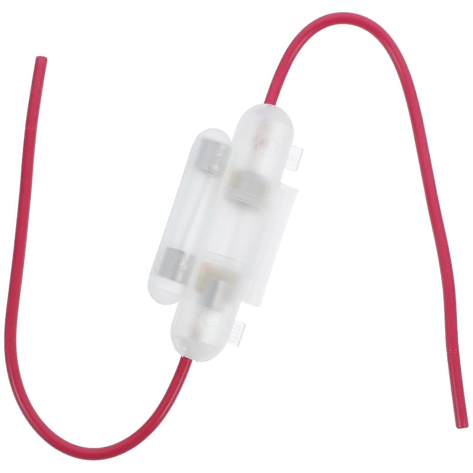 Inline Fuse Holder For Motorcycles And Scooters With Circuit Protection In Red Color 1Pack
