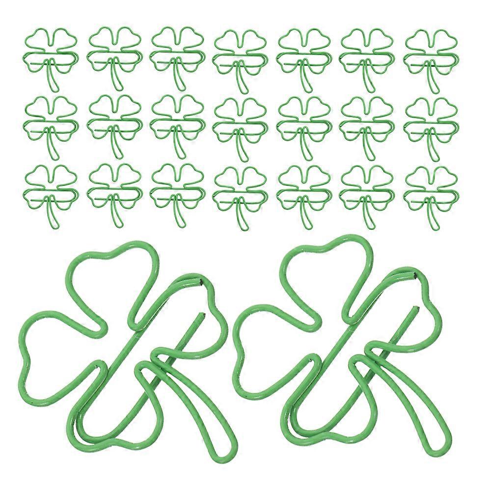 Four Leaf Paper Clips Metal Bookmark for Decorative Use 50Pcs