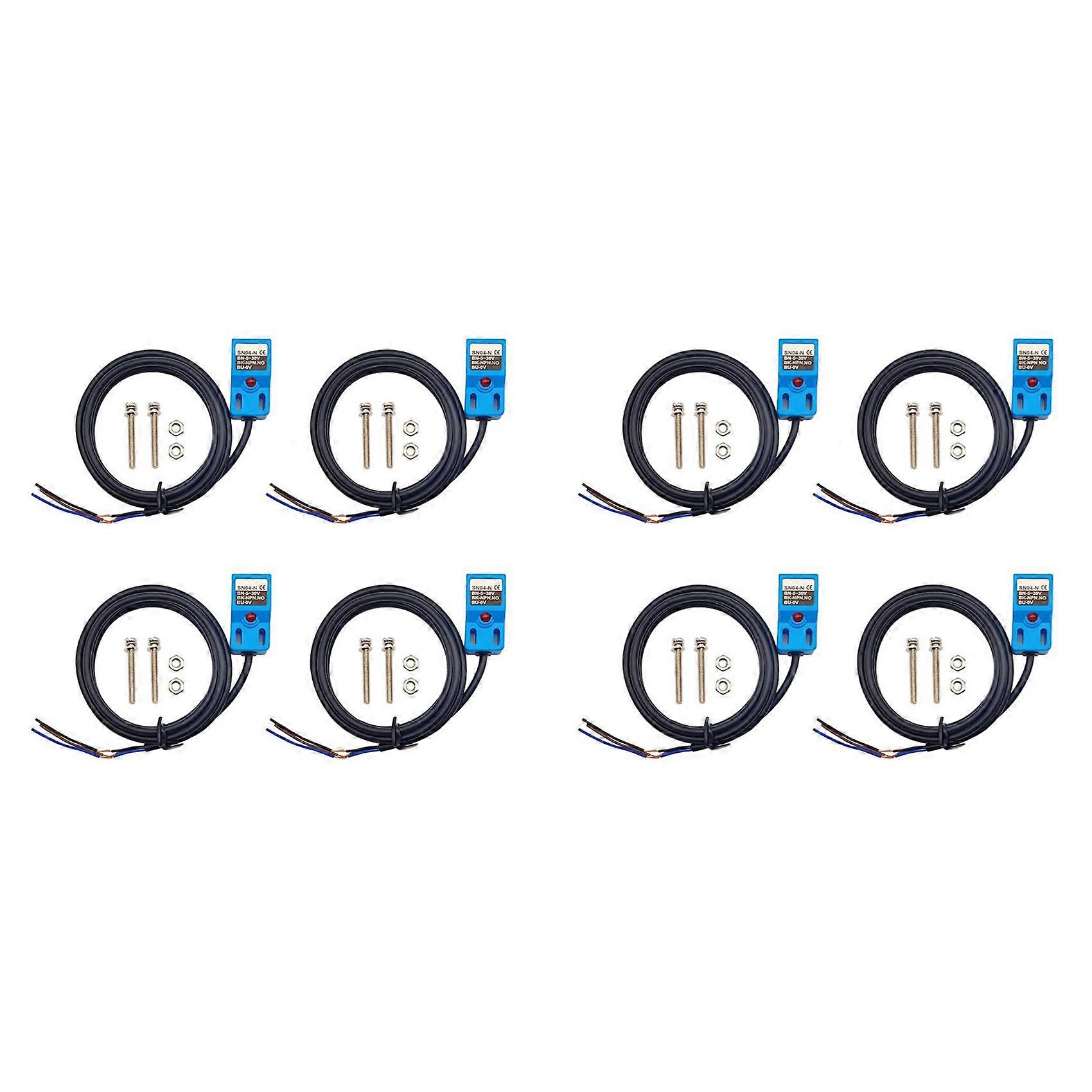 Inductive Proximity Sensor SN04-N Normally Open Detection Approach Switch NPN NO with TL PL SN Bracket (8 Pack)