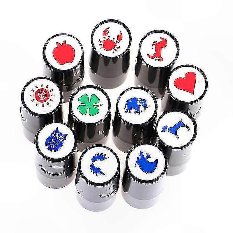Golf Ball Stamp Marker with Assorted Patterns, Fast Drying, Durable (1pc)