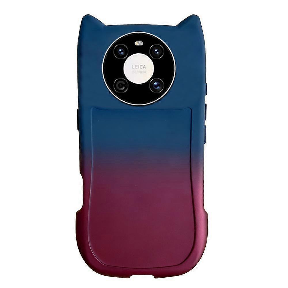 Gradient Cat Ear Design TPU Phone Case