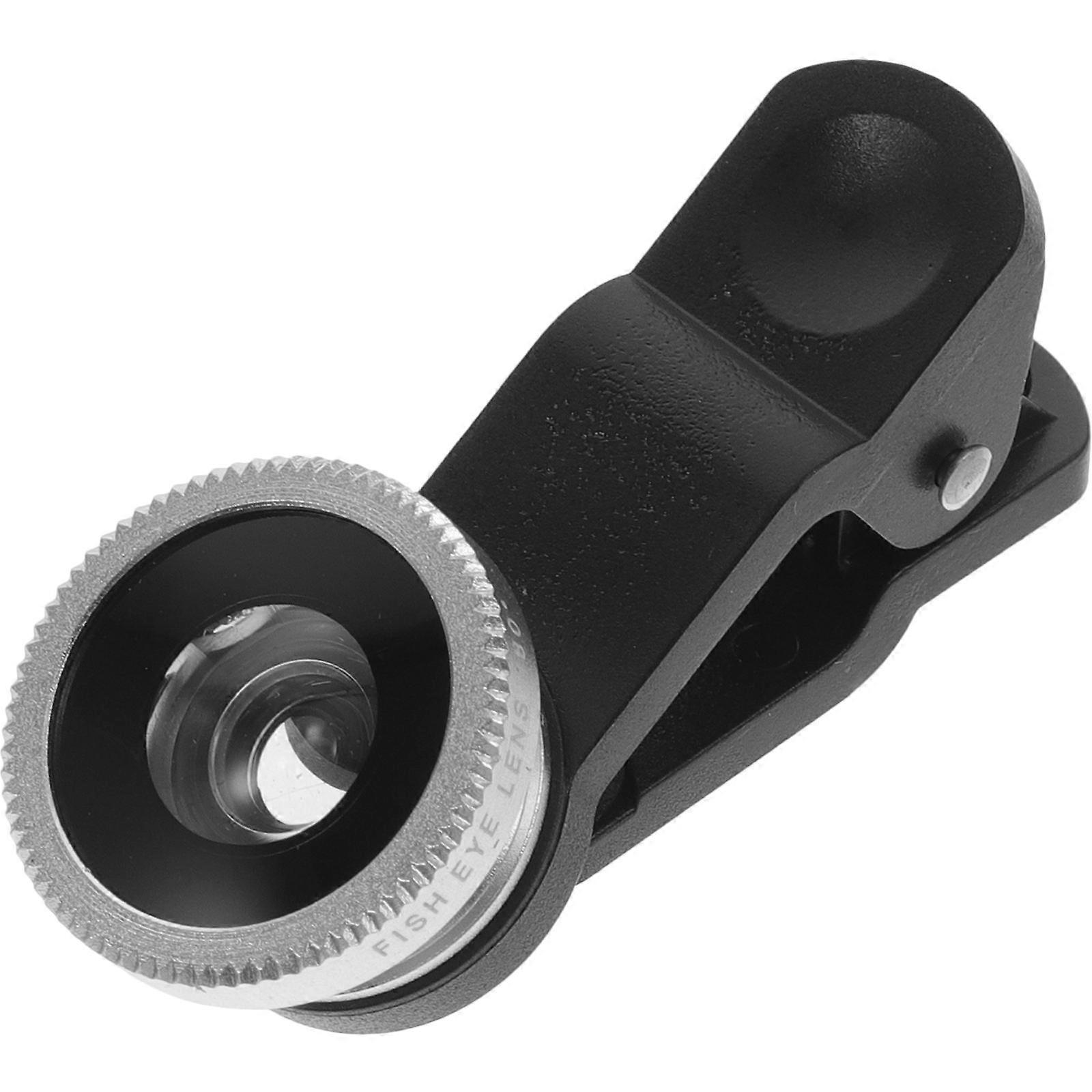 Universal Portable Cell Phone Camera Lens Super Wide Angle Lens Macro Lens and Fisheye Lens Clip on 3 in 1 Mobile Phone Lens for iPhone 6S/7/8/X (Silv