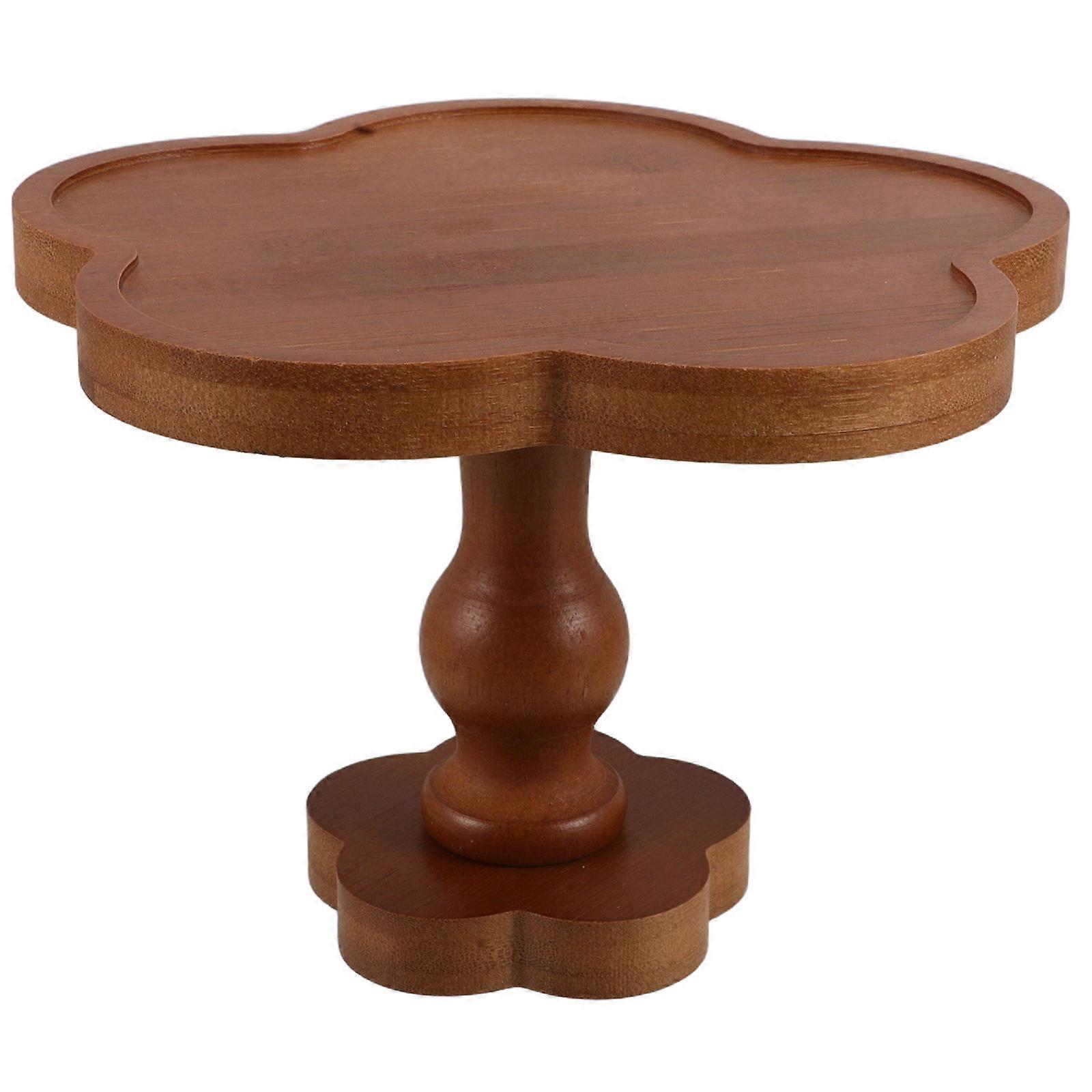 Brown Wood Serving Tray for Aromatherapy Use with Footed Design