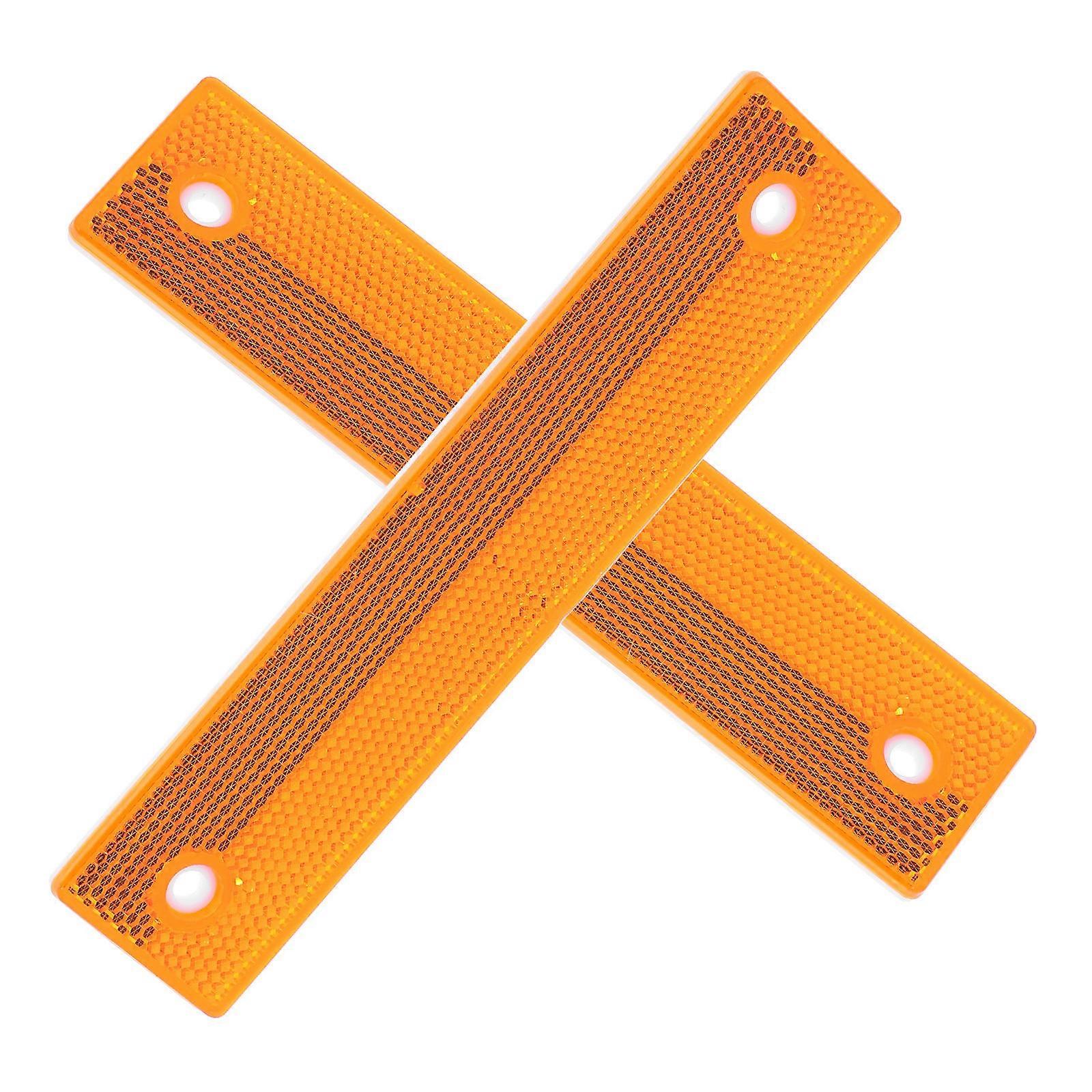 Road Safety Reflective Marker Acrylic Guardrail Rectangular Reflector 2Pcs for Night Use