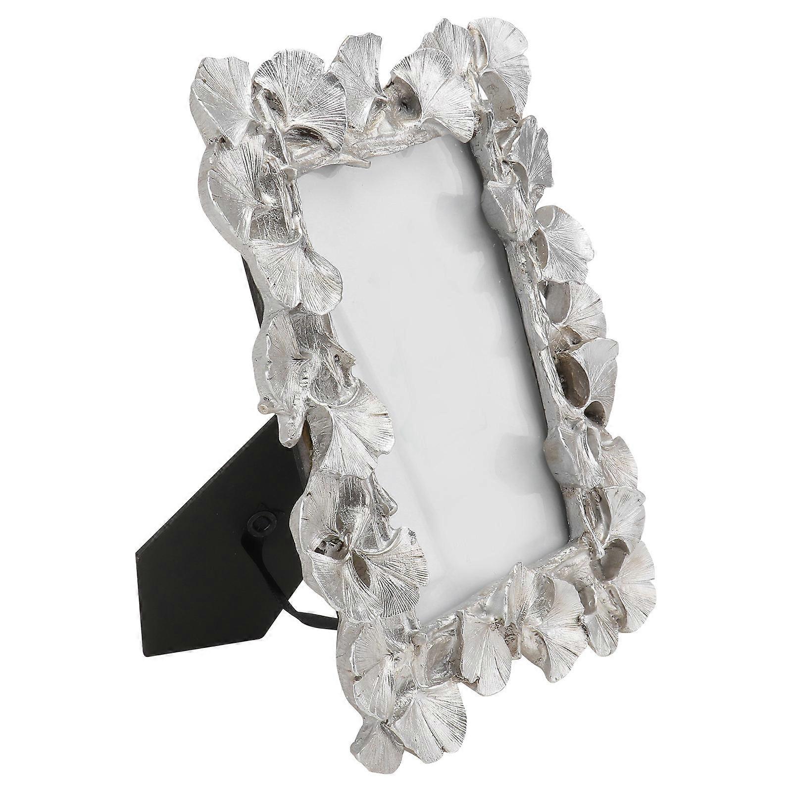 Picture Frame European Style Hanging Frame for Desktop 3Pcs Silver