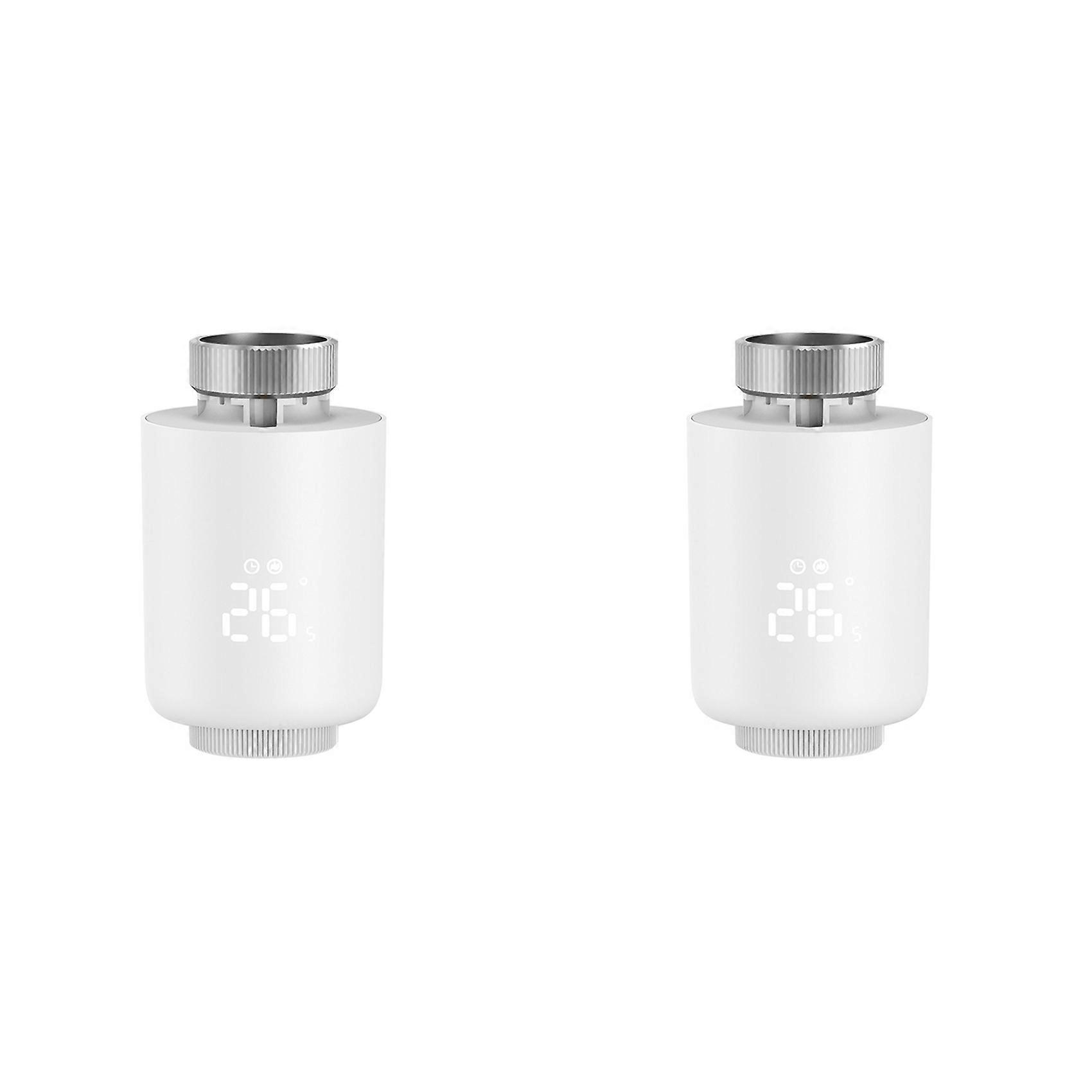 2X Tuya ZigBee Smart Thermostatic Valve Heating Controller Thermostatic Radiator Valve Remote Mobile App Control