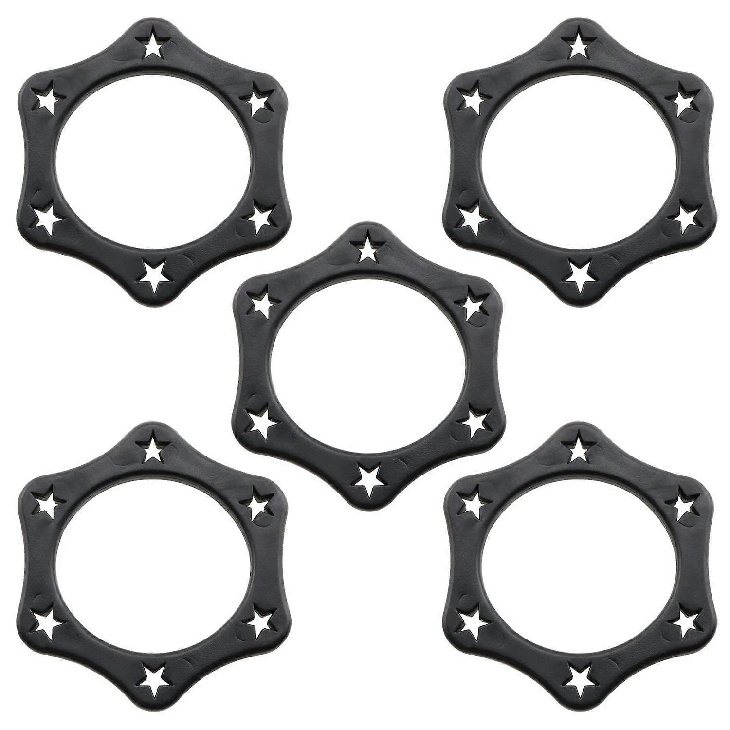 5PCS Microphone Shock Mount Rings, Hexagonal Rubber AntiSlip AntiRoll Protection for Wireless Handheld Mics